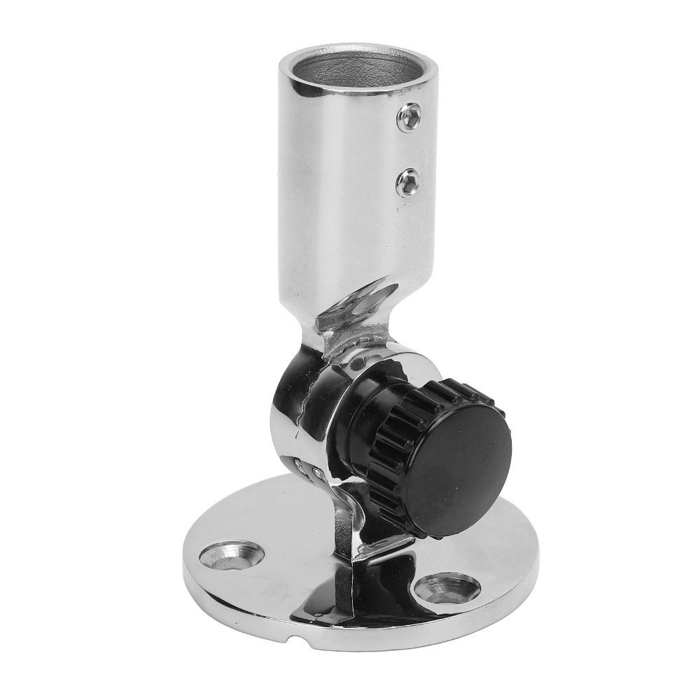 

316 Stainless Steel Marine Antenna Base Mount 180 Degree Adjustable 19mm Diameter Rail Boat Ratchet Rail Mount