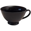 BLACK CERAMIC CUP 260ml WITH OPENWORK SAUCER FOR COFFEE AND TEA