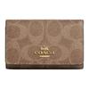 Key Case 10 Iconic Classic Presbyopia Coated Canvas Key Case Regular Women's Tan and Brown Tan and Brown