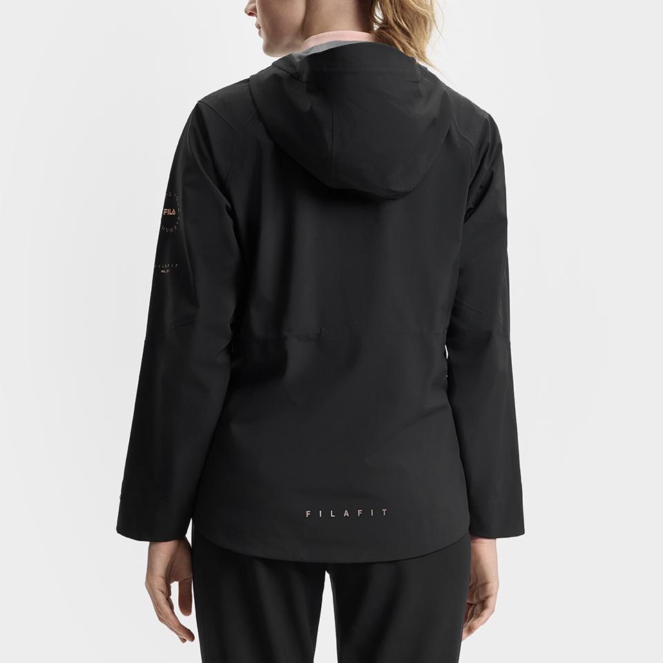 FILA Fitness Warm Lock Temperature Comfortable Skin-Friendly Hooded Down Jacket Women outerwear Deep-Black A11W511902F-BK