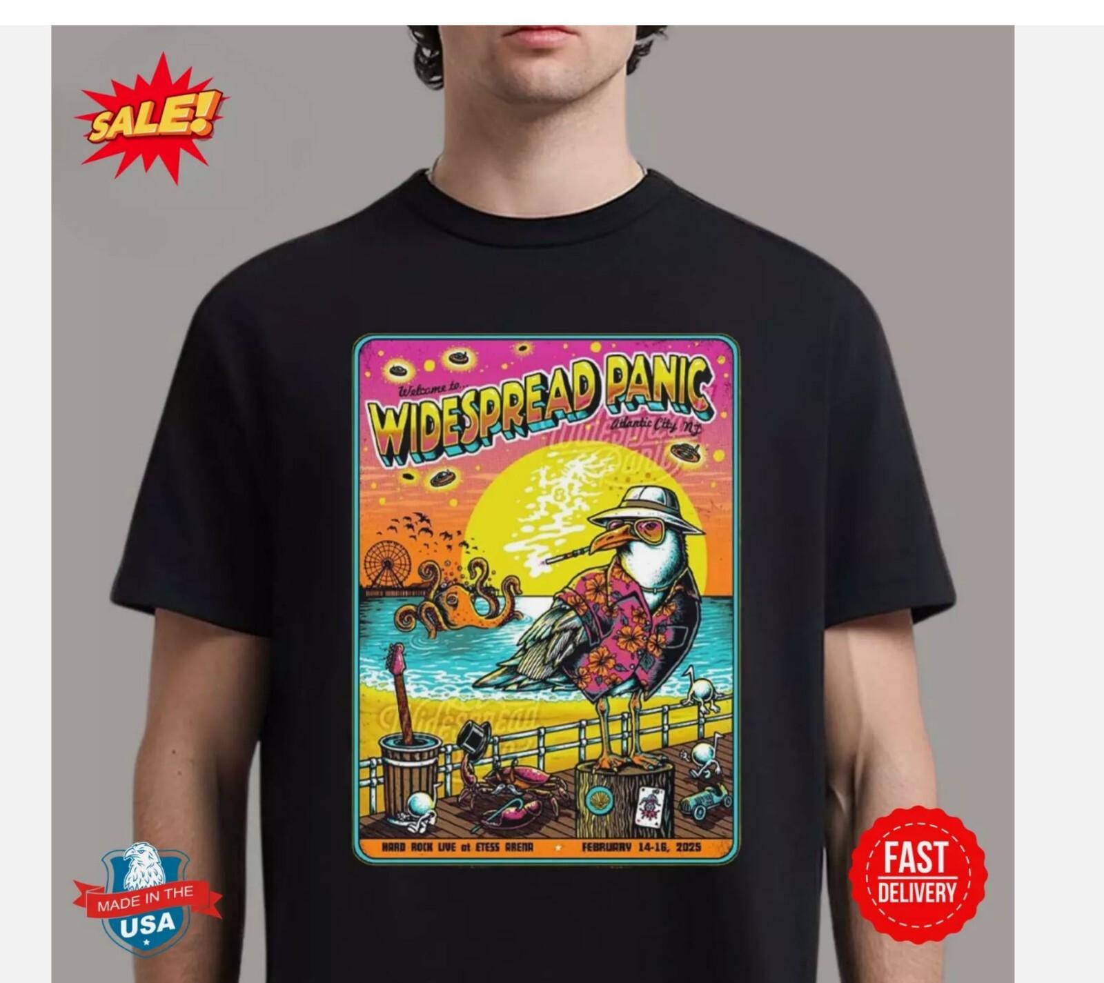 

26 Widespread Panic Show In Atlantic At Hard Rock Live At ETESS Arena Feb 14-16 Tee Unisex T-Shirt M