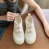 Fashion 2024 Summer Tennis Women's Breathable Thin Style New  Little White with Skirt Thick Sole Lace Canvas Shoes  Sneakers
