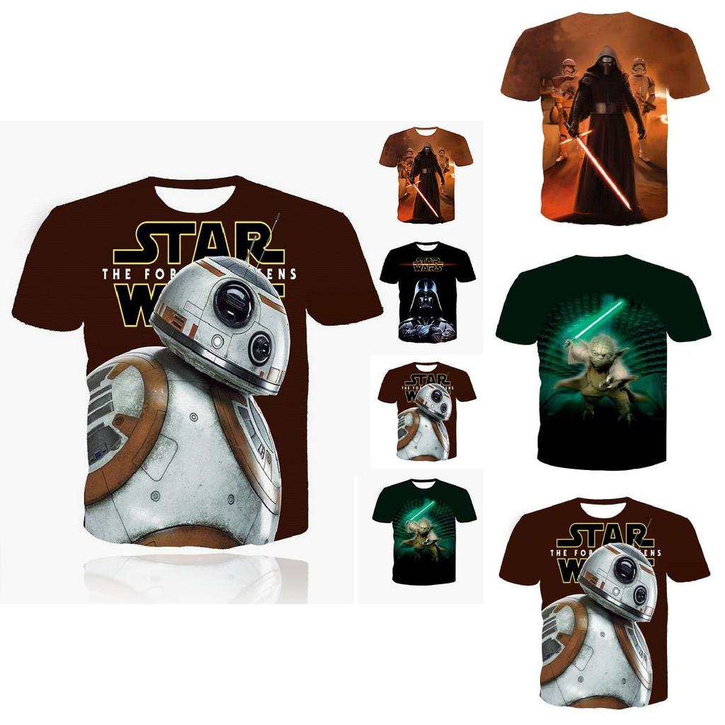 Premium Quality Men 3d Print Casual Star Wars Darth Vader Funny Short Sleeve T-shirt Tee For Everyday Wear