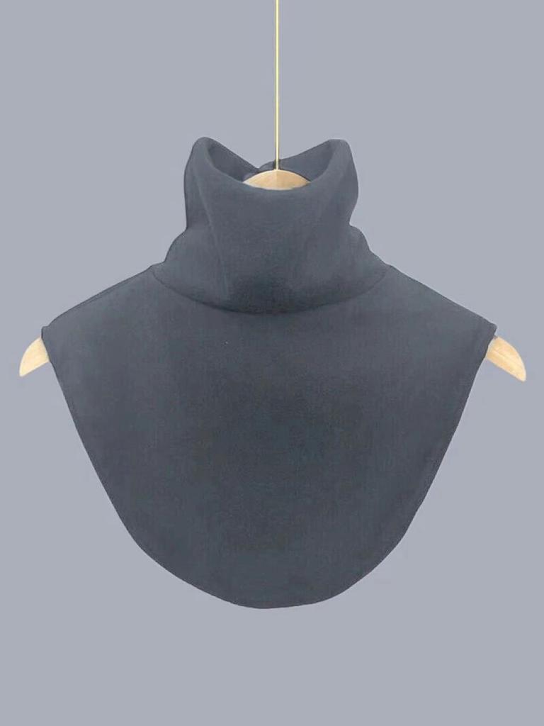 1PC Women Fake Collar Velvet High Elasticity Solid Color High Neck Winter Warm Brushed Base Layer Decoration Women Accessories