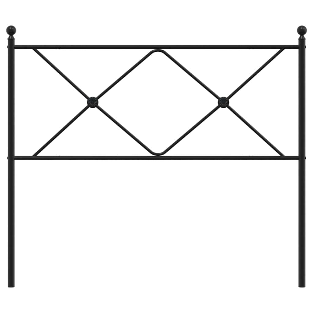 Vidaxl Metalowe Wezgłowie, Czarne, 107 Cm