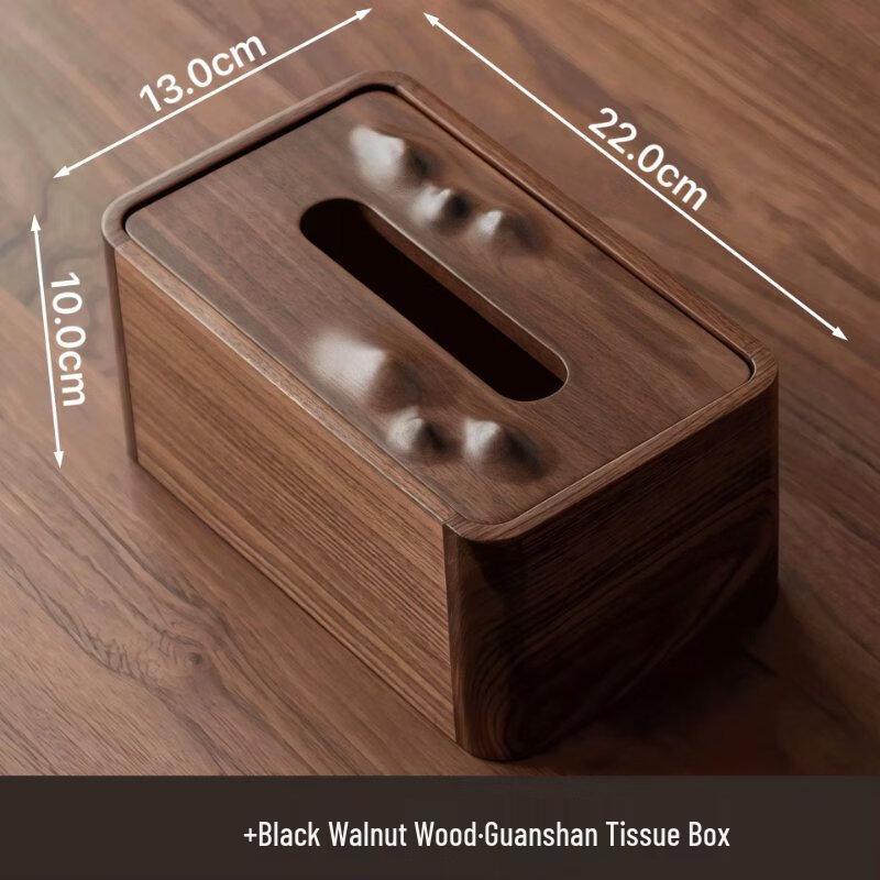Shangqi Walnut Wood Desktop Tissue Box