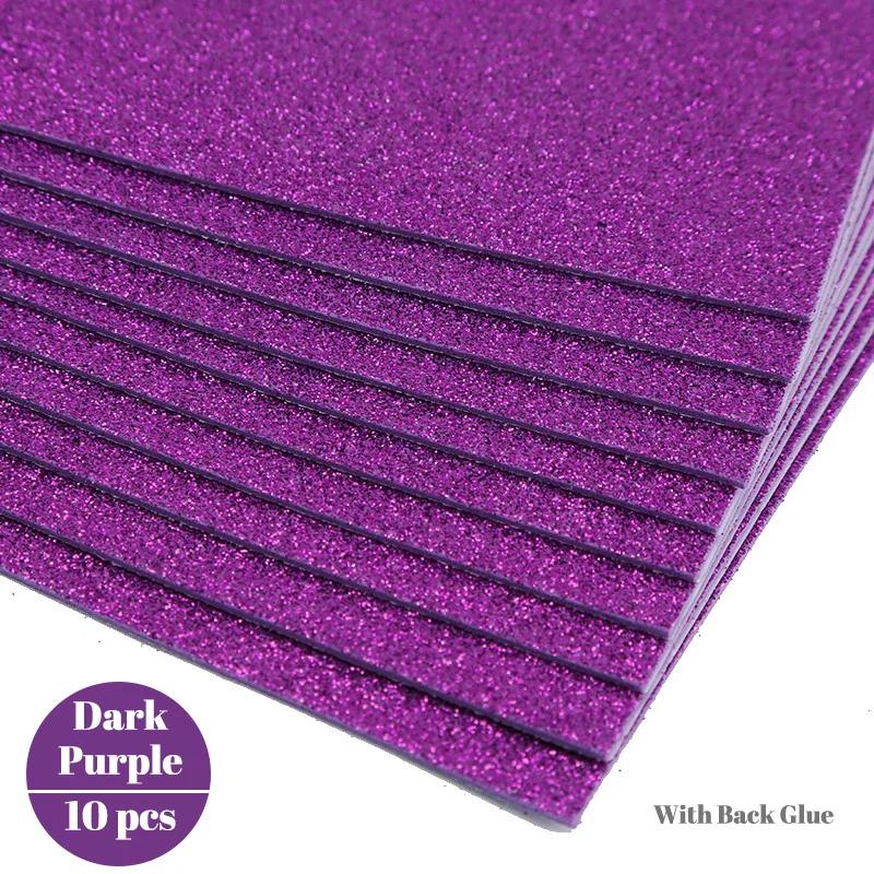 10pcs A4 Glitter Foam Paper Sheets Sparkling EVA Sponge Paper Multicolor for Handmade DIY Card Crafts School Project Decorative