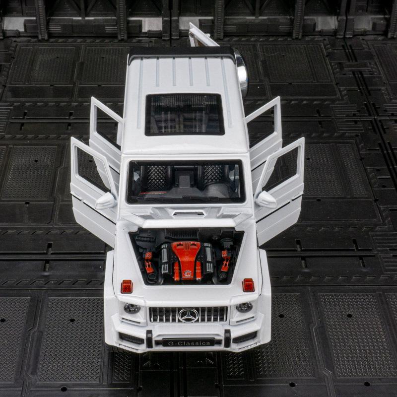 Jinlifang G63 Off-Road Alloy Model: Sound & Light, Six-Opening Doors, Pull-Back Feature for Kids