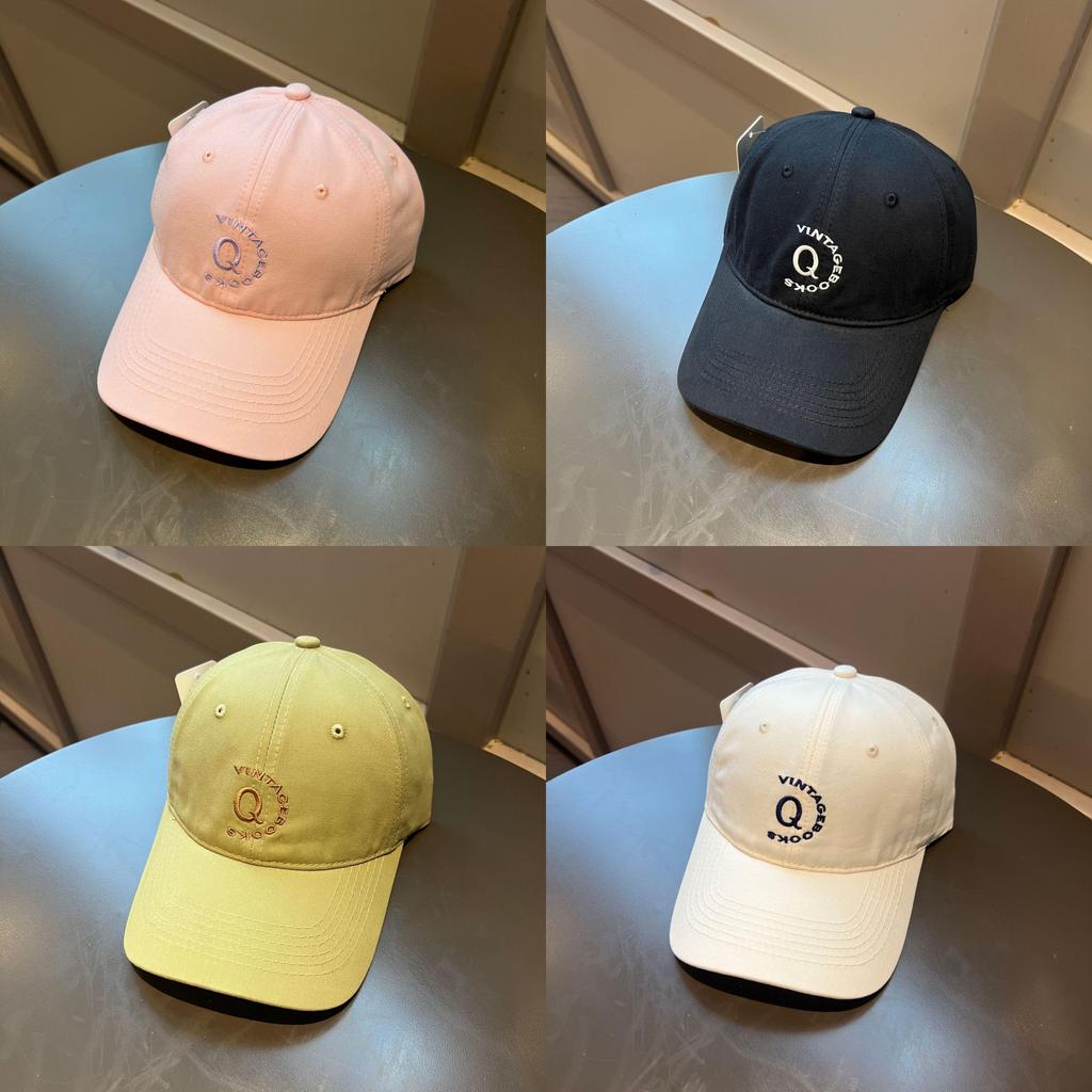 Cappellino da Baseball in Cotone Ricamato con Lettere e Protezione Solare per Uso Casual