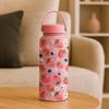 1L Thermal Water Bottle Creative Floral Insulated Bottle Outdoor Insulated Mug  Kitchen Supplies