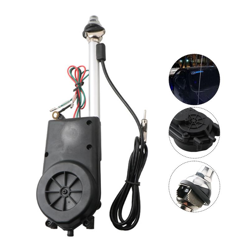 Universal Electric Antenna Automatic Telescopic Exterior Vehicle Accessories Car SUV AM FM Transmitter Radio Mast Aerial 12V