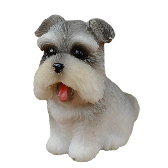 Tiny Dog Figurine Little Pet Resin Ornament Miniature Animal Figures for Micro Fairy Garden Landscape DIY Crafts Aquarium Plant Pot Decor