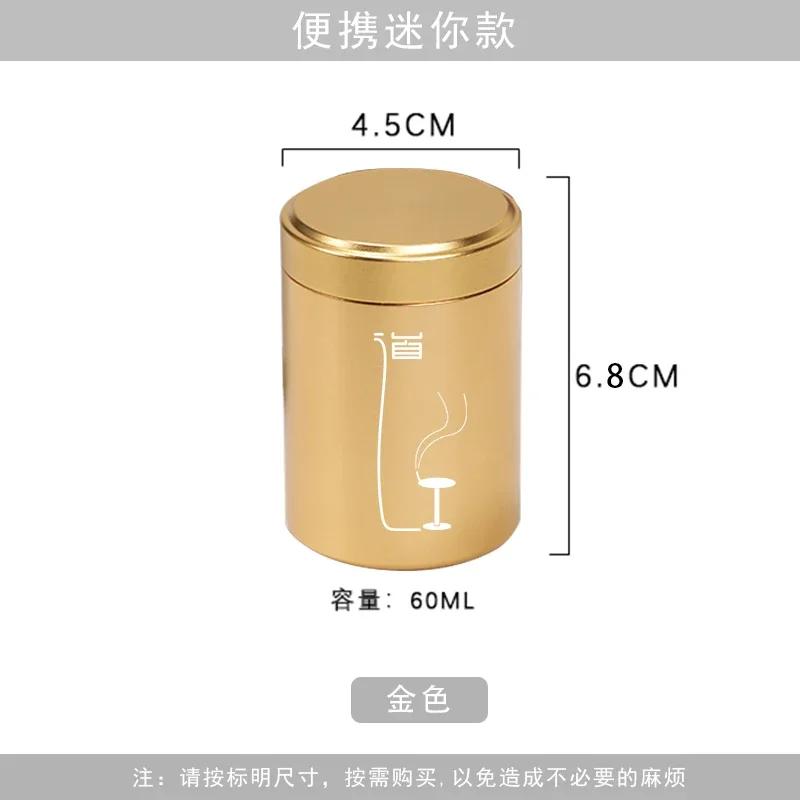 Aluminum alloy tea container portable white tea tin Portable seal  can travel Chinese style  tea Metal car box storage