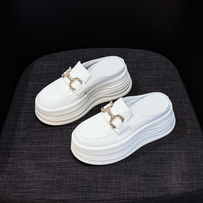 Baotou half slippers women`s summer leather