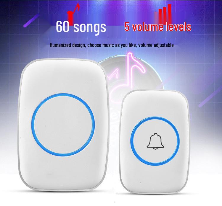 Universal Wireless Doorbell with 60 Ringtones - Compatible with UK, EU, US, AU Standards