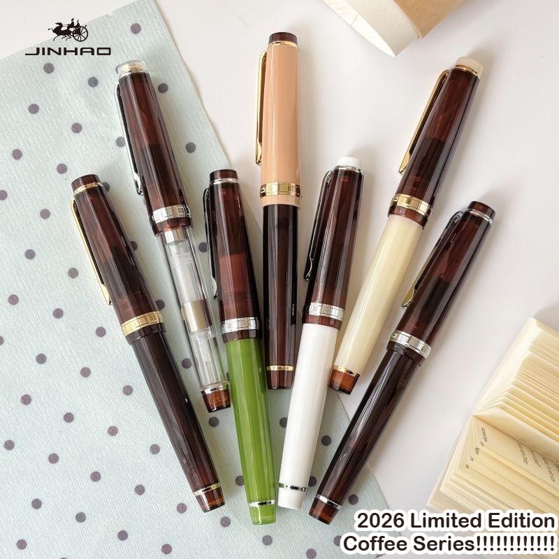 2026 Limited Edition Coffee Series ! JINHAO 82 Fountain Pen EF/F/M Gold Clip Writing Smooth Stationery Office School Supplies