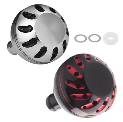 APAGAI of Power Round Knob Reel Handles for Spinning Universal Shimano and Daiwa 38mm Reel Knobs with Spacers and Custom Grips for Beginners Silver