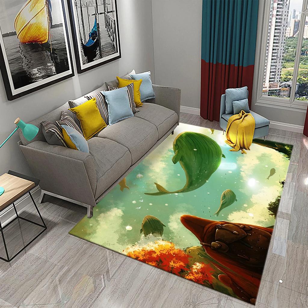 3D Forest Magical Creature Carpet for Home Decor Carpet Living Room Kids Bedroom Doormat Floor Mat Carpet Bathroom Anti Slip Rug