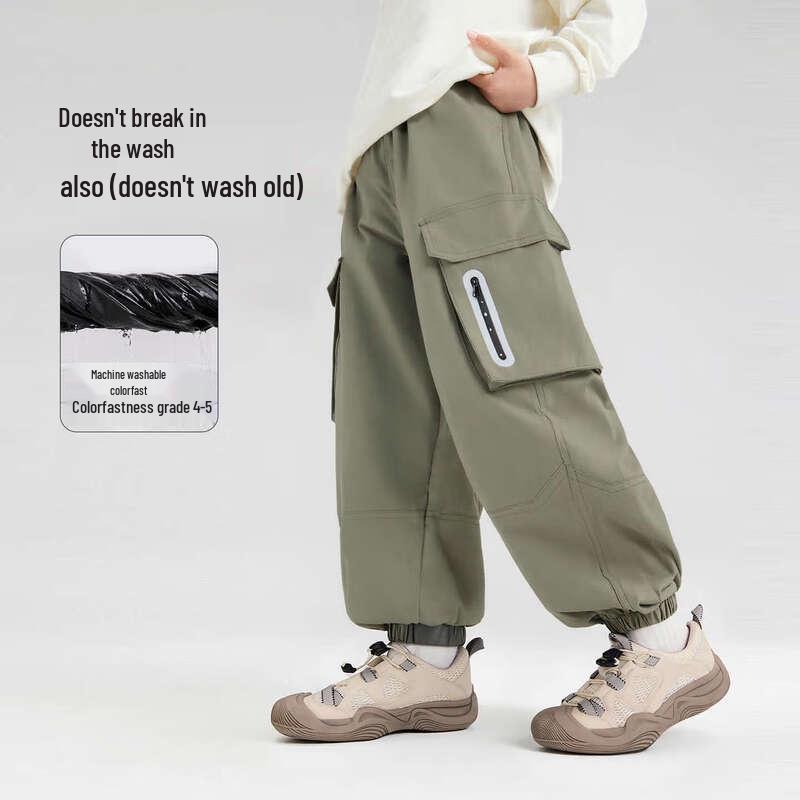

Zuoxi Boys Reflective Zipper Cuffed Cargo Hiking Pants 150