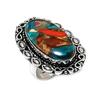 Natural Spiny Oyster Gemstone 925 Sterling Silver Jewelry Ring Size 9 ETC-14148