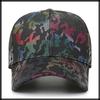 Graffiti Design Hat Cap Mesh Outdoor Casual Men Women CZ837 [White Fang] (Black)
