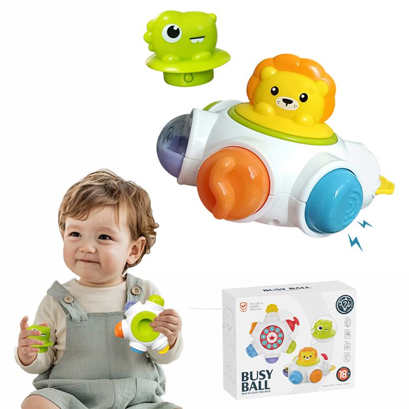 Baby Busy Ball Multi-Functional Busy Grasping Ball Soothing Finger Action Fine Training Toy Montessori Educational Toy Kids Gift