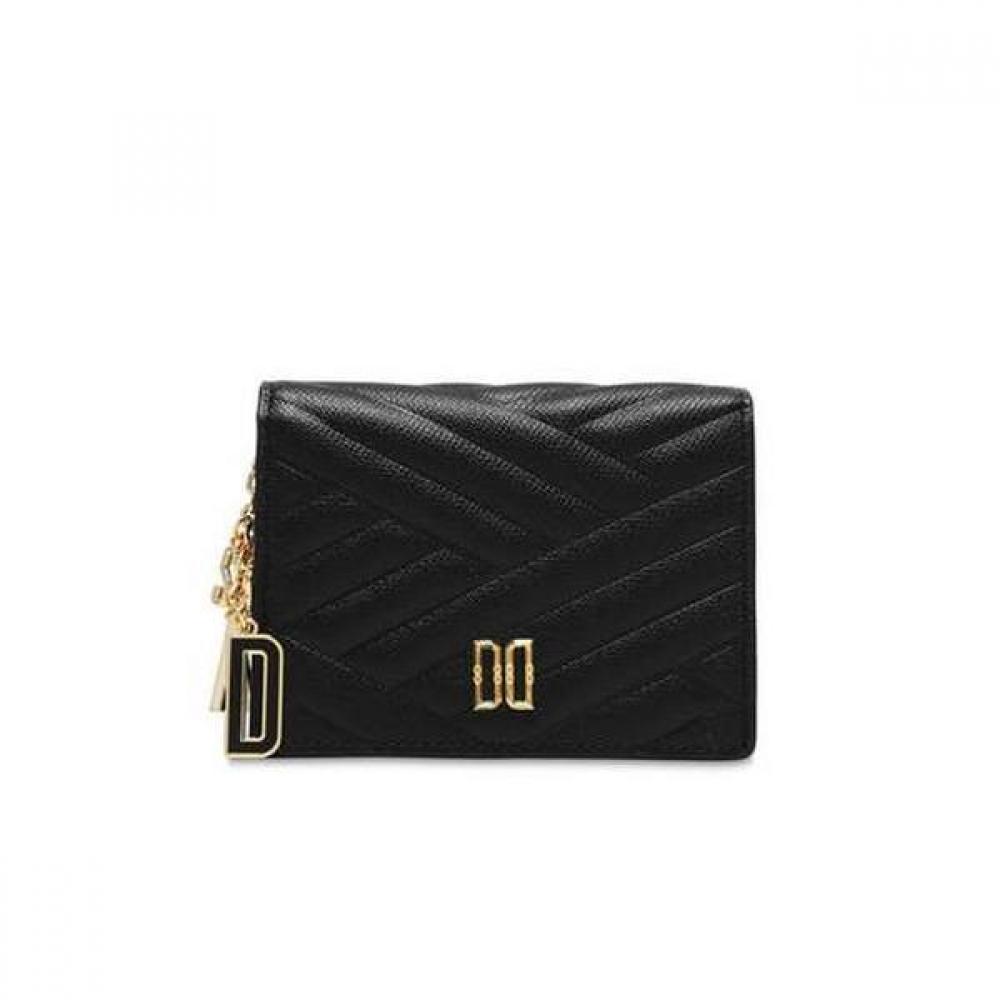 Daks Black Quilted Logo Charm Wallet Dcwa9f218