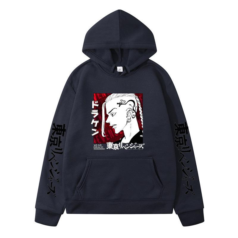 Fashion Men's Hoodie Tokyo Avengers Anime Print With Hoodie Fan Men And Women Casual Loose Hoodie Street Oversized Hoodie