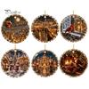 Acrylic Holiday Tree Decoration Christmas Landscape Scene Ornament for Decor, Decorative Elegant Hanging Keepsake Party And Seasonal Home Decorations