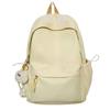 Schoolbag Lazy Wind Student School Bag Simple Mori Backpack ins Campus College Student Junior High School Large Capacity Solid Color Backpack