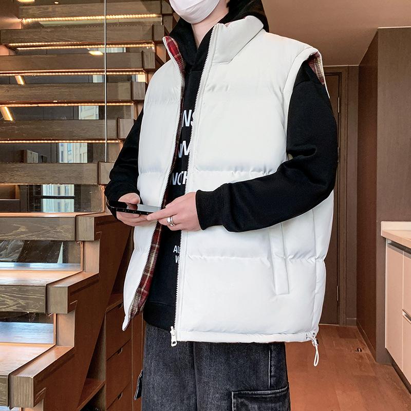 

Однотонный Утепленный Повседневный Жилет для Пары Осенне-Зимняя Куртка Новое Теплое Мужское Хлопковое Пальто Лошадь M