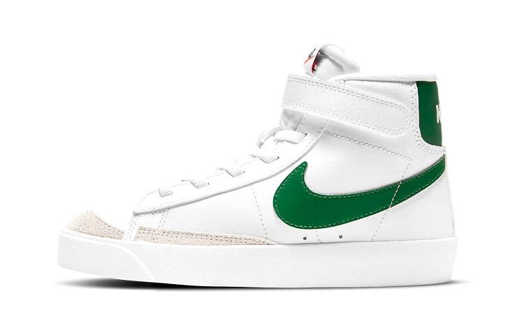 

Nike Blazer Mid top Kids Skateboarding Shoes White Green Children Aged 3 7 Years Old DA4087-115 28