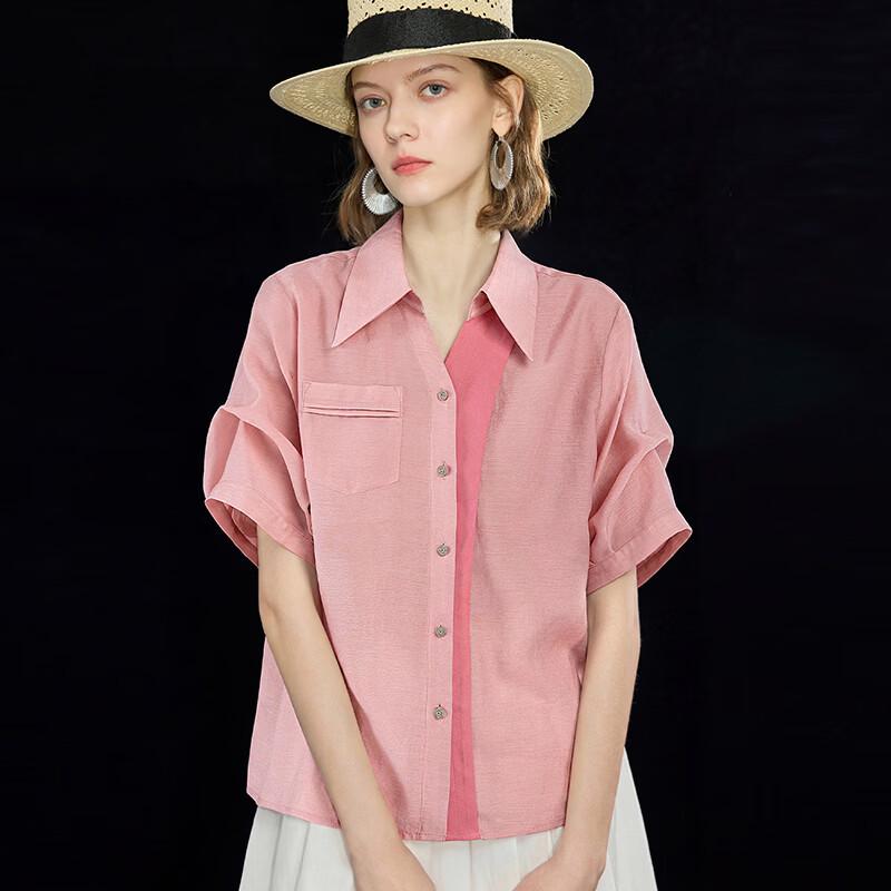 Women s French Style Lightweight Blouse with Lace Cuffs S