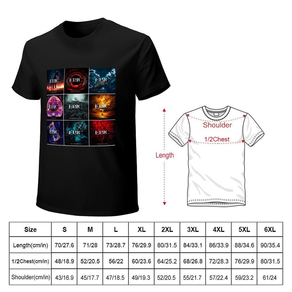 Epic the Musical Saga Covers T-Shirt Aesthetic Clothing Louboutins Shirts Graphic Tees T Shirt Men