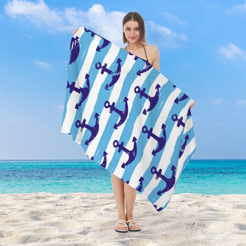 Quick Dry Microfiber Beach Towel Adults UV Protection Sandproof Highly Absorbent Bath Pool Ocean Travel Outdoor Use