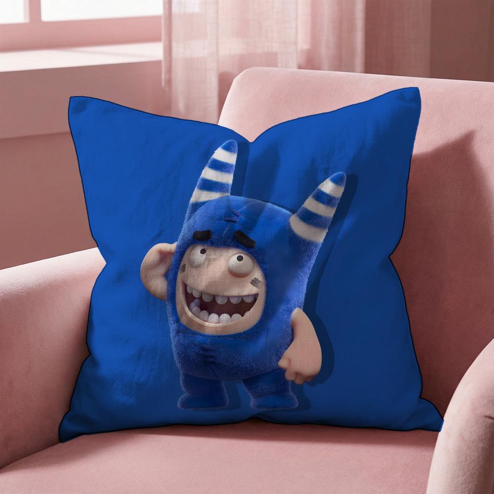 

Cartoon Oddbods Cushion Cover Multi-Scene Pillow Cover for Home & Car - Reversible, Soft & Durable for Daily Use 30cmx30cm