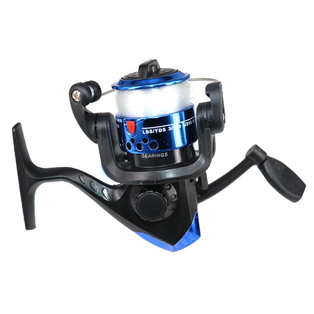 Spinning Fishing Reels 5.2:1 Wheel Plastics Ice Fishing Reel for Lure with Line Vessel Bait Casting Flying Fishing Trolling 260319