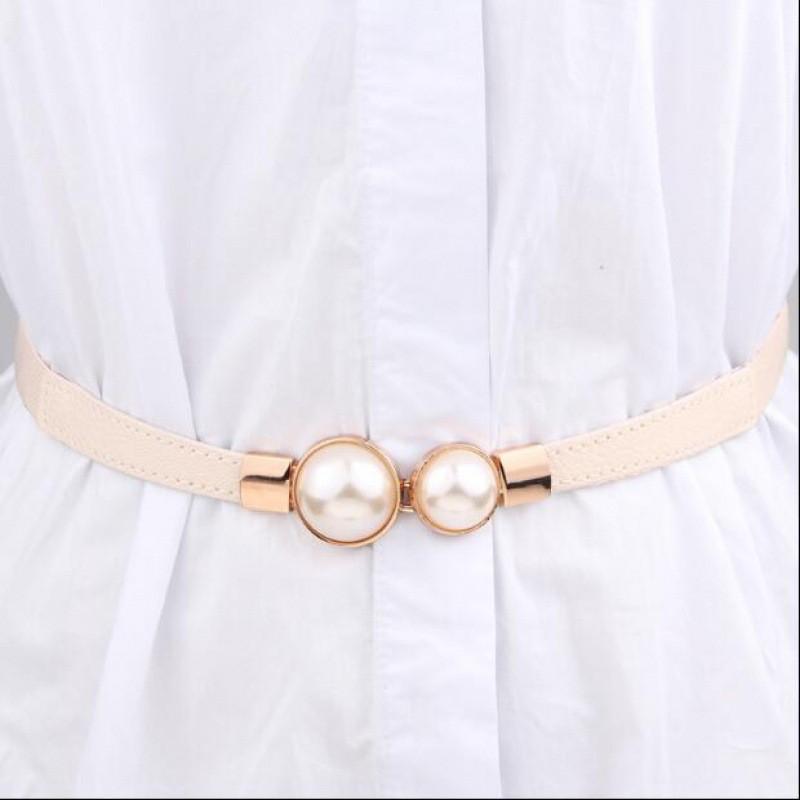 Womens Stylish Pu Elastic Waist Belt Versatile For Dresses And Skirts In Black Minimalist