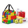 Custom Brick Builder Blocks Master Builder Insulated Lunch Tote Bag for Women Resuable Cooler Thermal Food Lunch Box Children