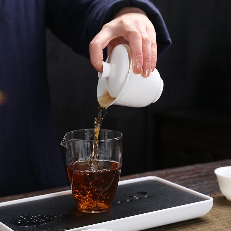 Chaxun Mutton-Fat Jade Porcelain Travel Tea Set