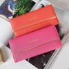 Women's Long Wallet - European & American Style, Multi-Card Slot, Letter Buckle Clutch, Simple Tri-Fold Coin Purse