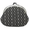 Maruzen Coin Purse Suede Inden-Style Gamaguchi Ume Black Approx. 12x10.5x3cm