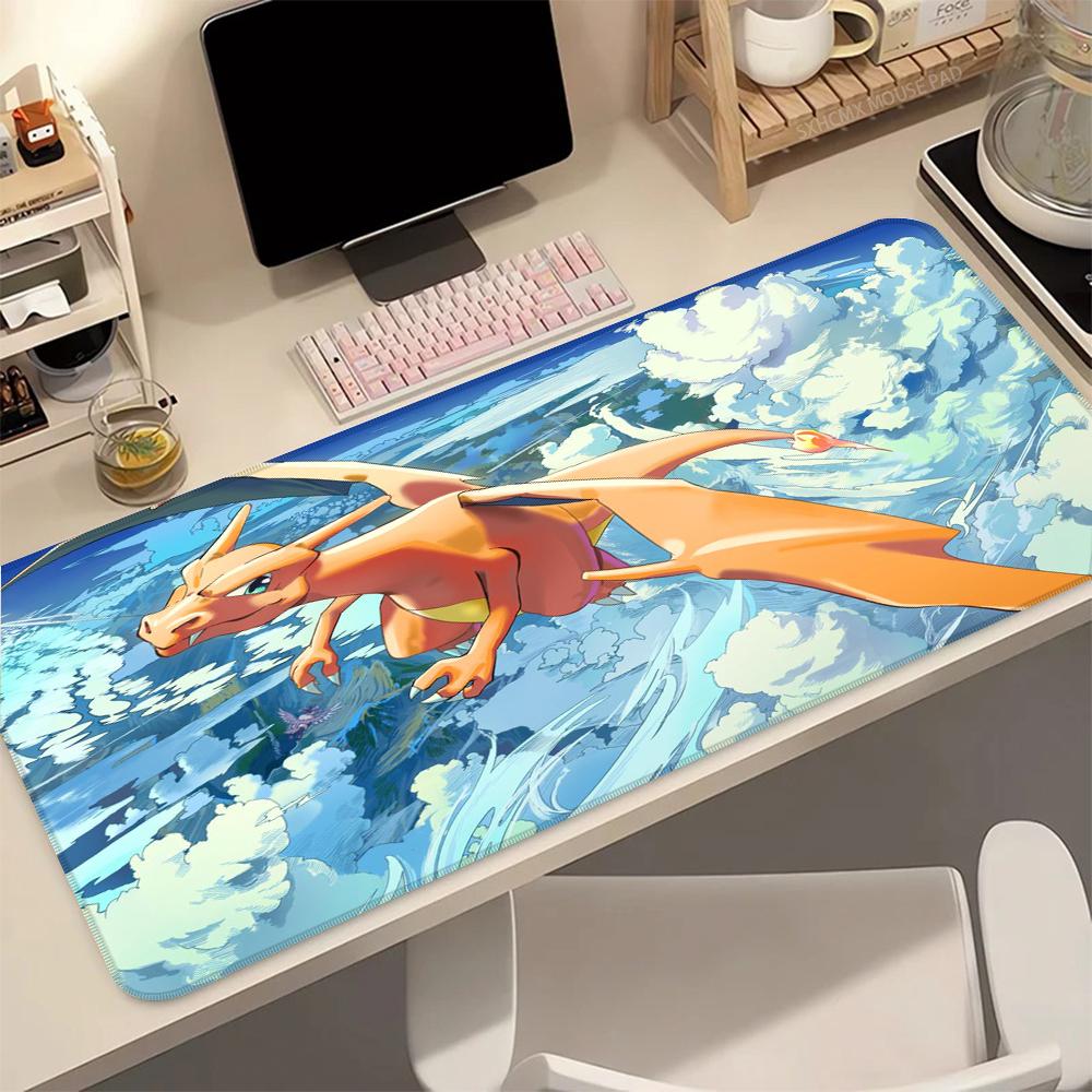 Anime Computer Mouse Pad PC 80x40cm P Charizard Gamer MousePads Gaming Mousepad Soft Desk MausePad Keyboard Mouse Carpet