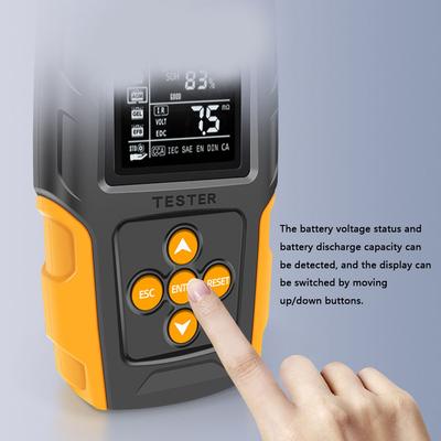 12V/24V Autobatterietester, LCD-Digitalbatterieanalysator, Autoladediagnosetool, SOH, SOC, CCA, IR-Messung für Auto, LKW, Motorrad