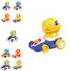 Cartoon Dinosaur Go-kart Inertial Sliding Toy Car For Boys Abs Material Race Car Appearance Push Function 11*11*8.5cm
