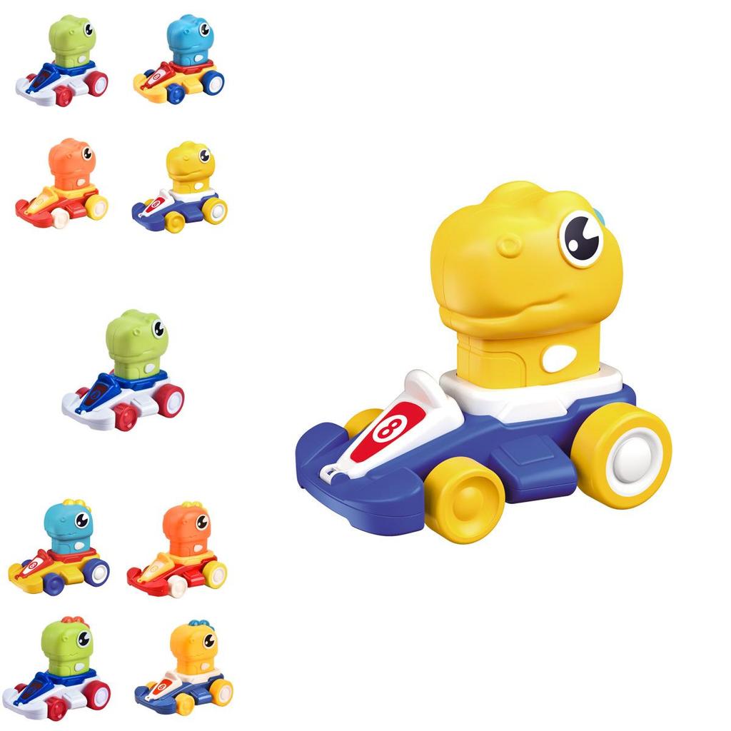 Cartoon Dinosaur Go-kart Inertial Sliding Toy Car For Boys Abs Material Race Car Appearance Push Function 11*11*8.5cm