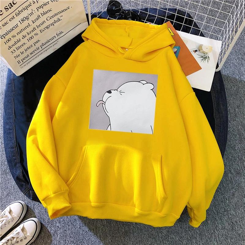 Hoodies oversized print Kangaroo Pocket Sweatshirts Hooded Harajuku winter Casual Vintage Korean Pullovers Women sweatshirts Y2K