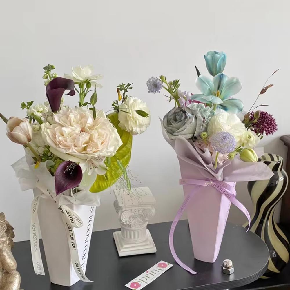 5pc DIY Flower Bundle Box Simple Bouquet Box Creative Flower Arrangement Box Party Supplies