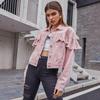 European and American Women's Casual Raw Edge Short Denim Jacket - Versatile INS Style.