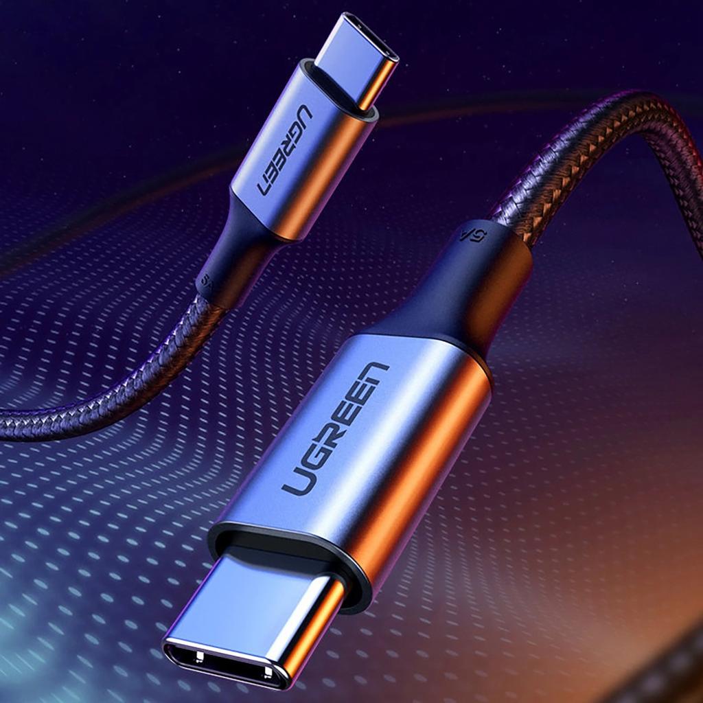 Ugreen US316 100W USB-C PD Cable 5A, 1.5m Gray - Enhanced Fast Charging & Data Transfer Capability